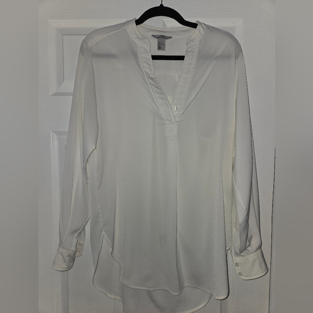 H&M women's white dress tunic